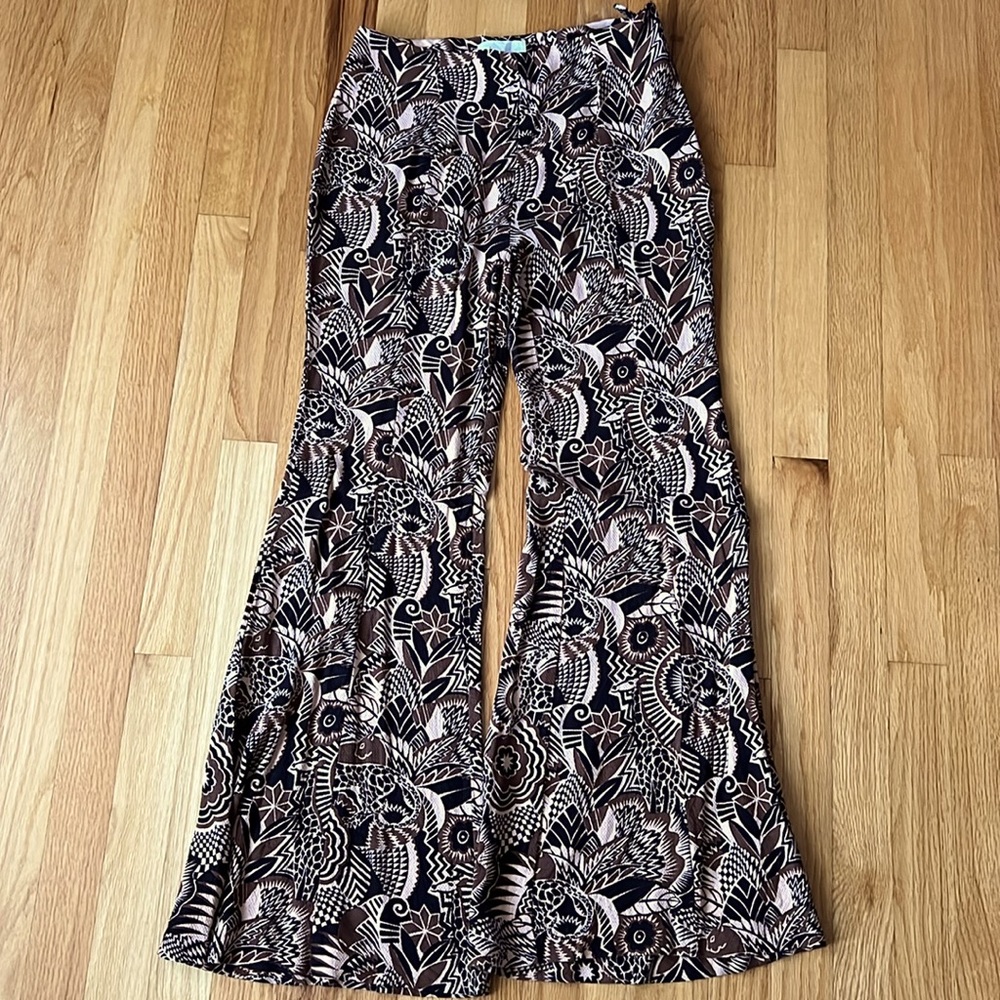 Brown and black Anthro bellbottoms